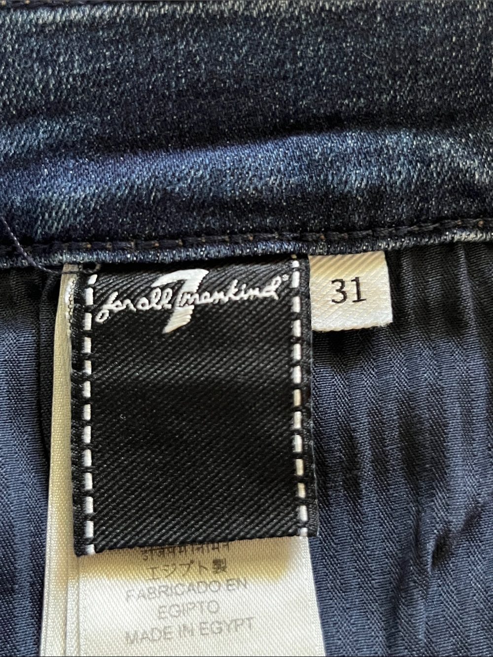 7 For All Mankind Tailorless Dojo High Rise Size 31 - Picture 11 of 16